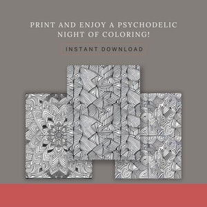 Crazy Pattern Coloring Pages | Adult Coloring Pages With a Psychedelic ...