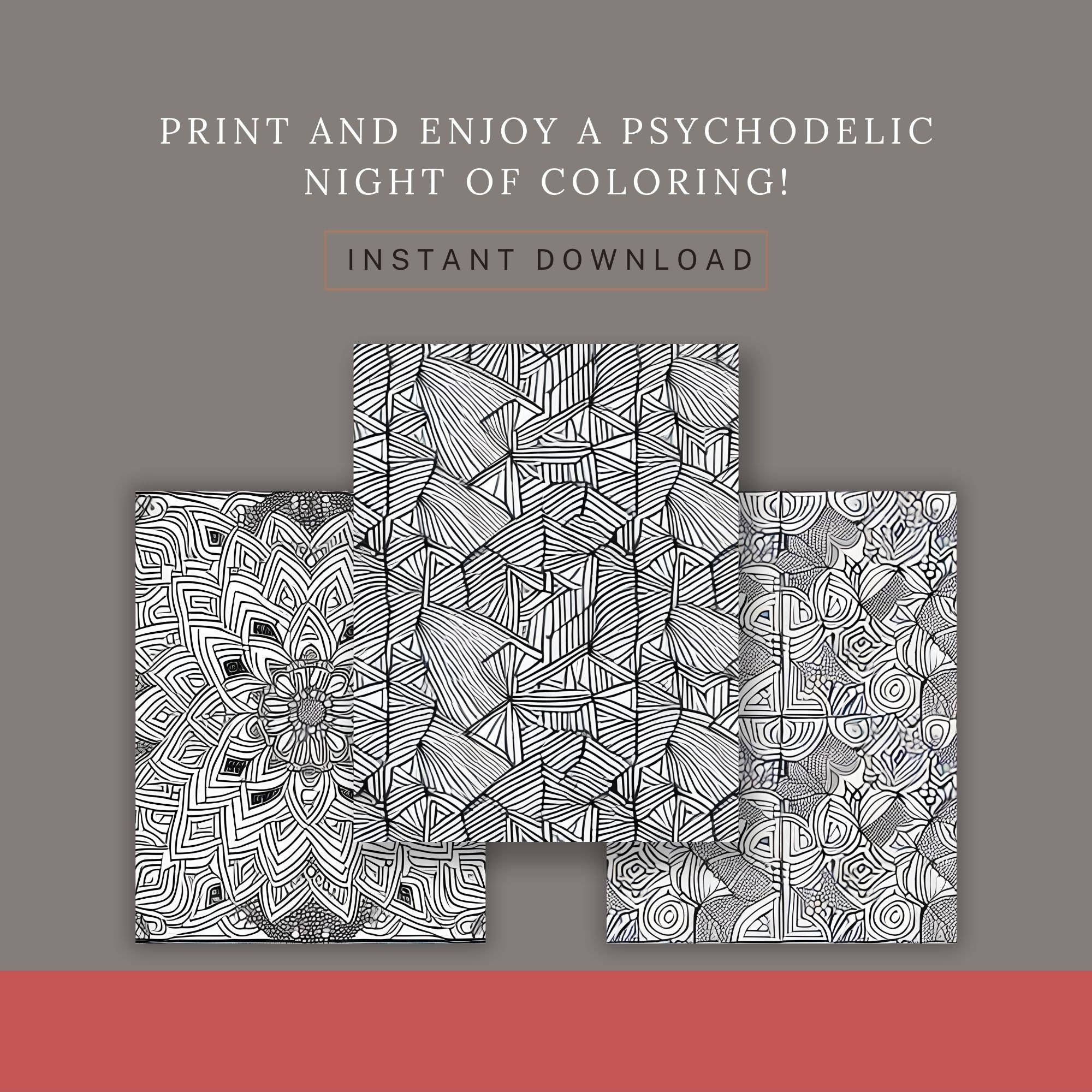 Crazy Pattern Coloring Pages | Adult Coloring Pages With a Psychedelic ...