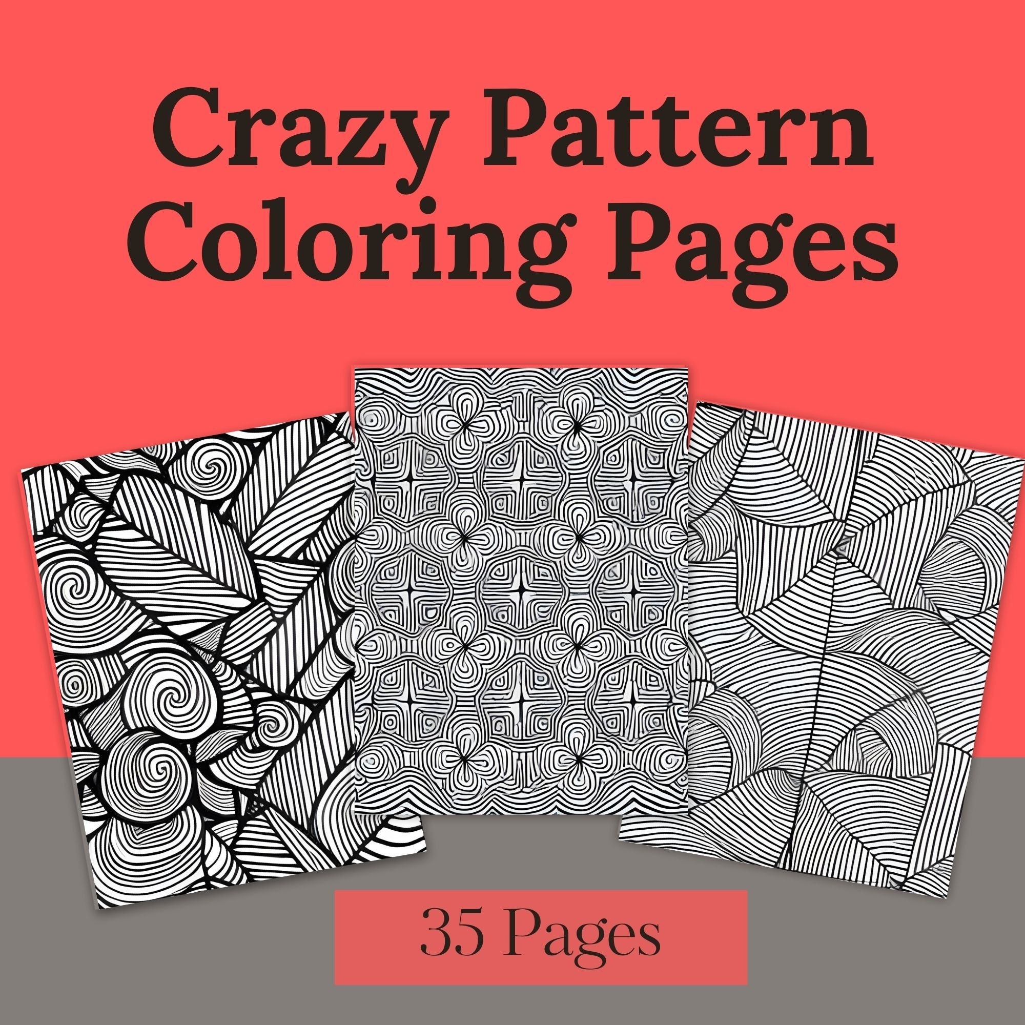 crazy patterns coloring pages