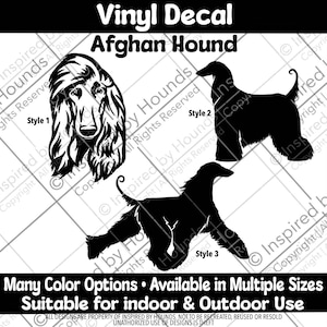 Vinyldekal med afghansk hund