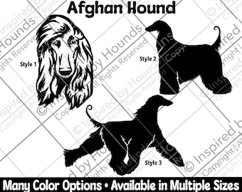 Afghan Hound Vinyl Decal