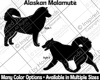 Adesivo in vinile Alaskan Malamute