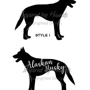 Alaskan Husky Vinyl Decal