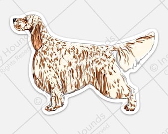 Pegatina de setter inglés
