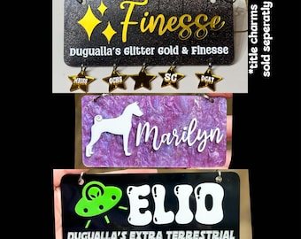 Etiquetas de acrílico para perreras - Rectángulo