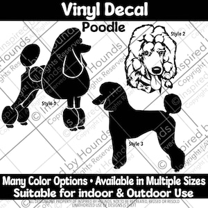 Poodle Vinyl Decal