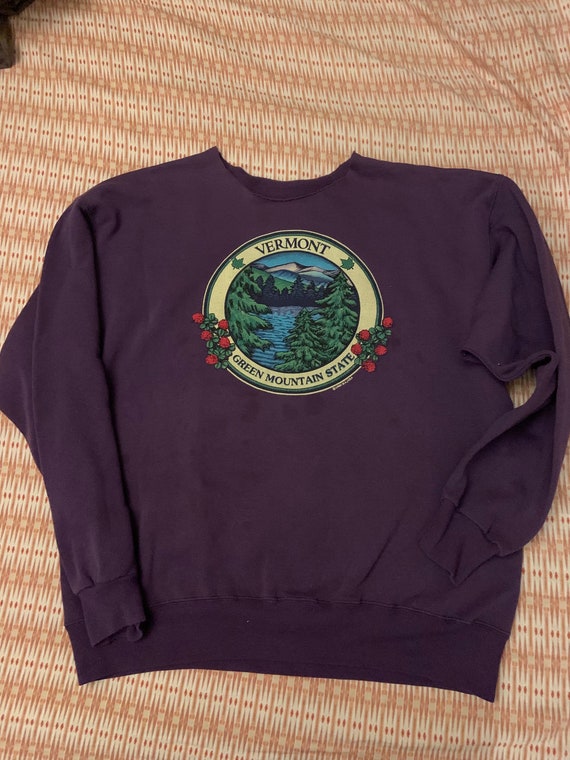 1990s Purple Vermont Green Mountain State Cropped… - image 5