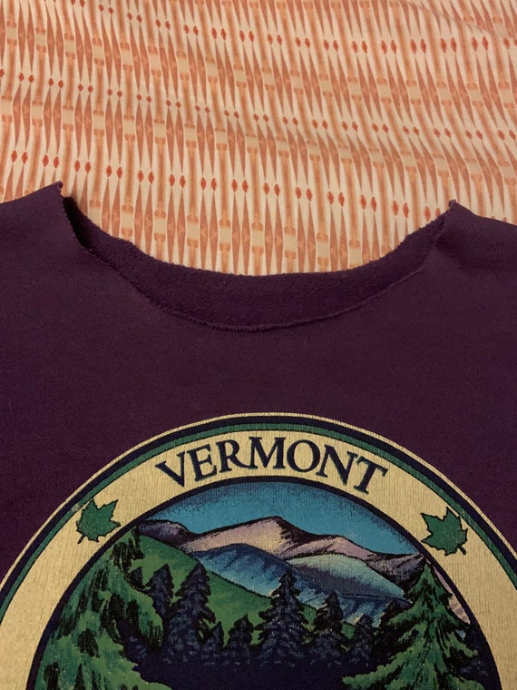1990s Purple Vermont Green Mountain State Cropped… - image 4