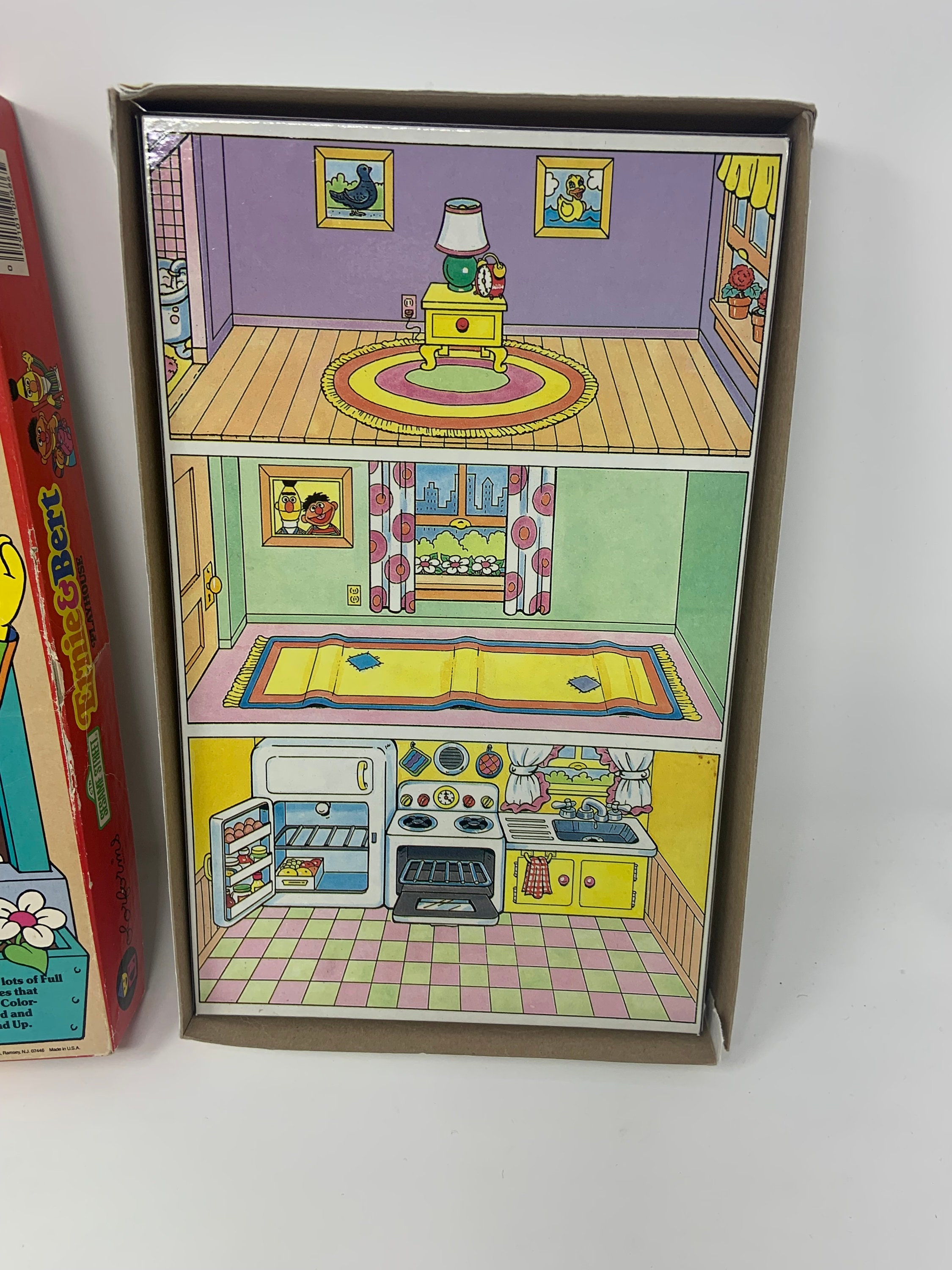 Sesame Street Bert & Ernie Playhouse Colorforms 1986 Etsy
