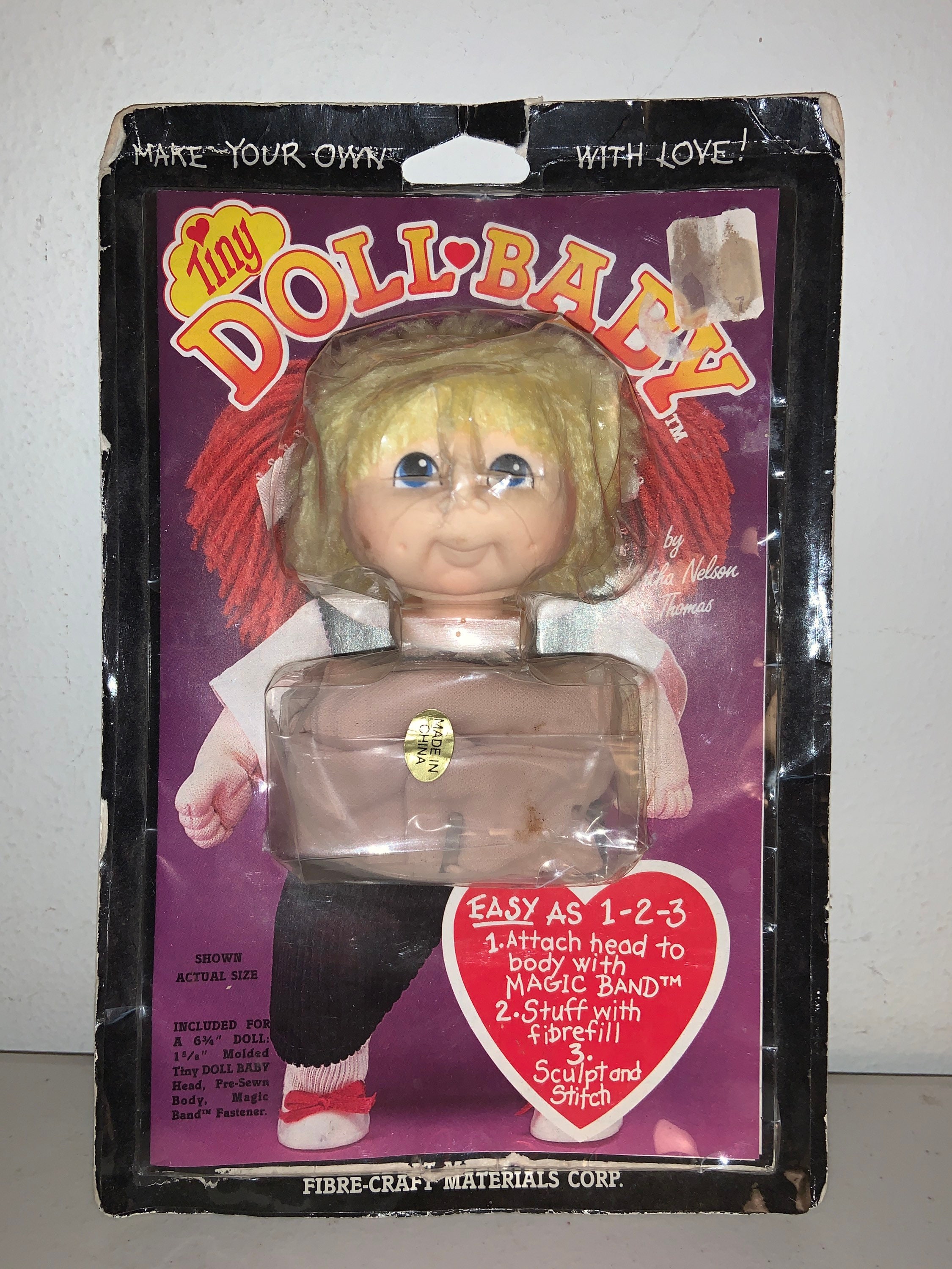 Set of 2 NOS FibreCraft Materials Corp Tiny Doll Baby Head & Etsy.de