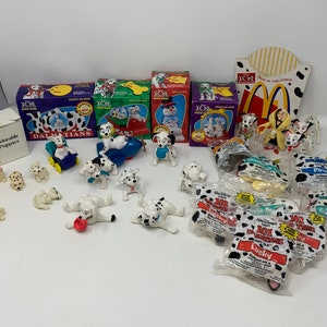 Vintage McDonald’s 101 Dalmatians Lot - 31 pieces - Snow Dome Toys Mini Puppies