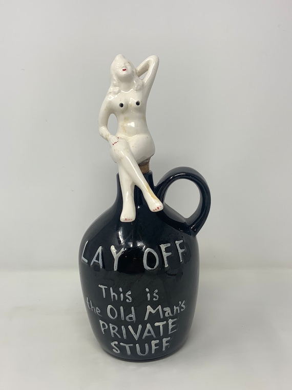 希少品！70's〜アメリカアンティーク　女性の裸体デザイン小物入れ容器　USA Vintage Naked Lady “lay off This is the Old Man's Private Stuff