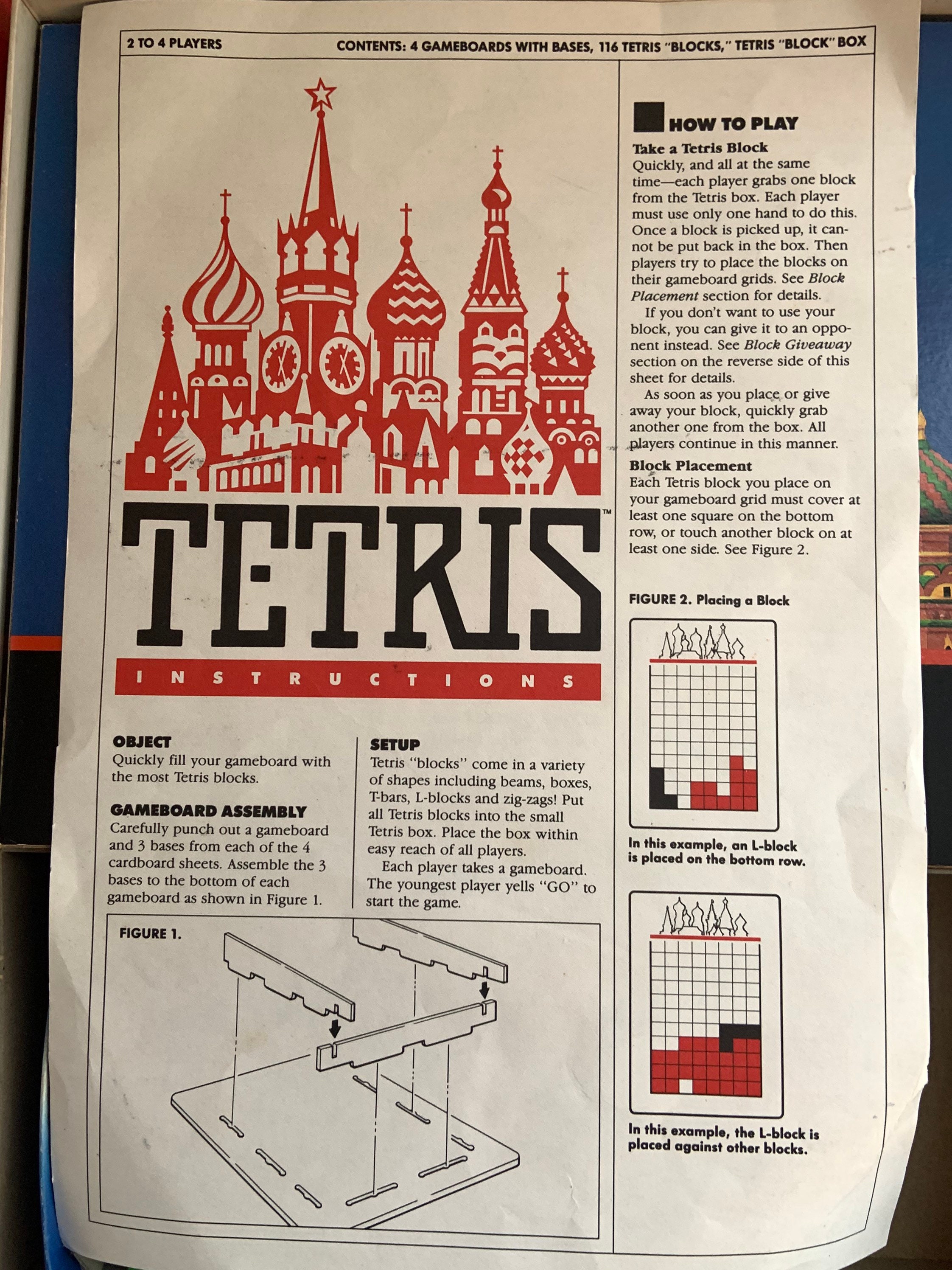 Nintendo Tetris Board Game / Milton Bradley 1990 Elorg -  Sweden