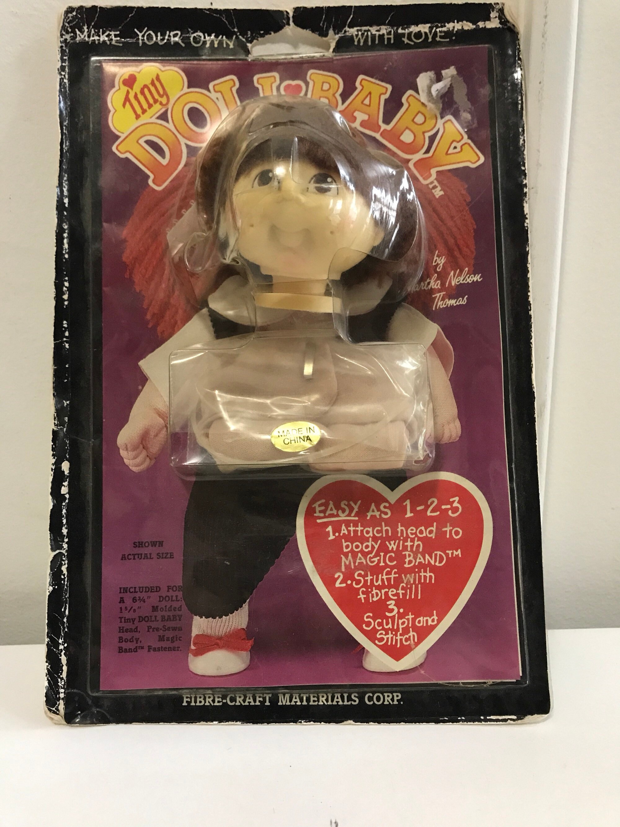 FibreCraft Materials Corp Tiny Doll Baby Head & Presewn doll Etsy