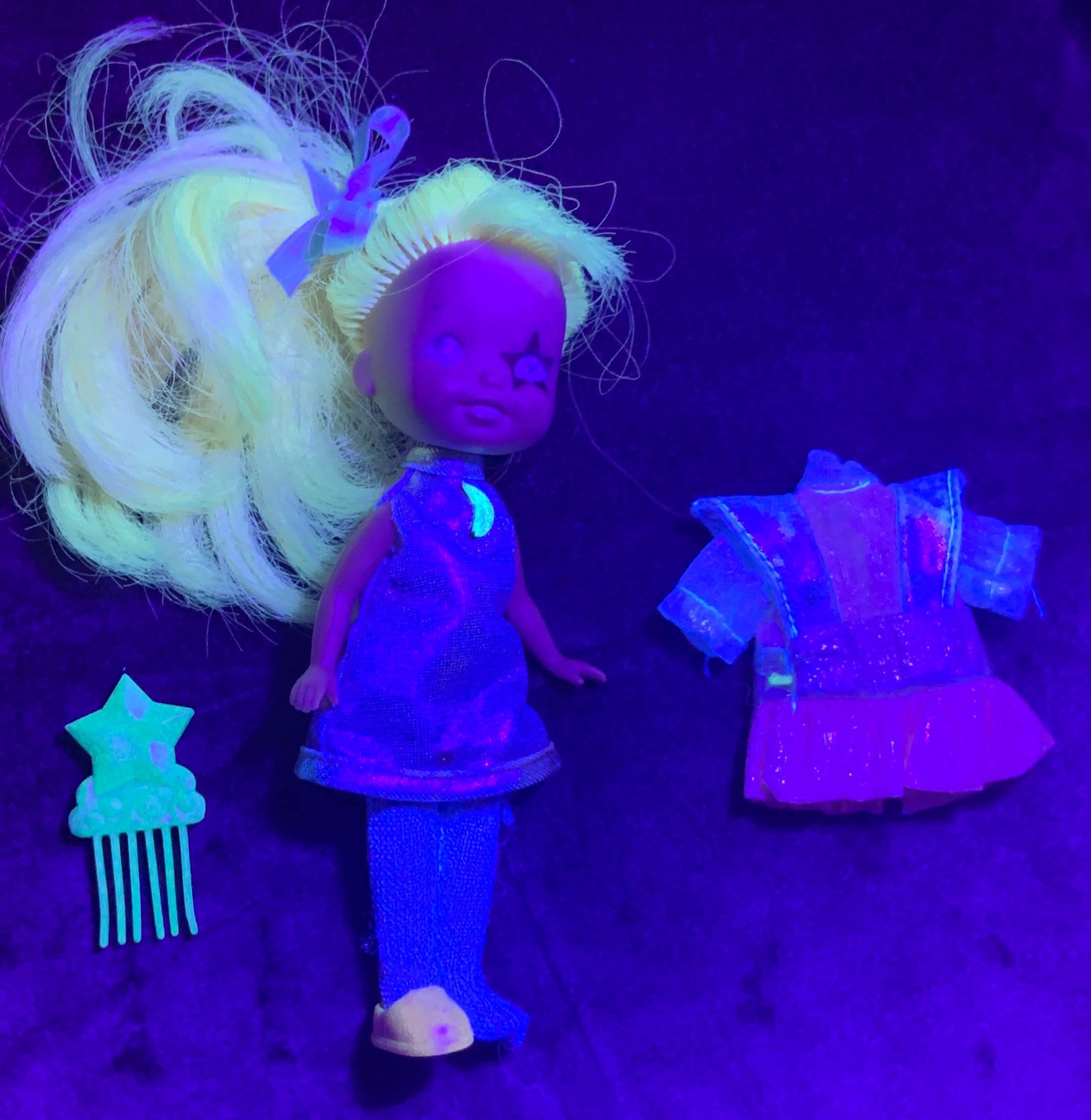1986 Moon Dreamers Bundle - Dream Gazer Doll W/extra Crystal Starr