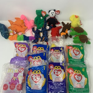 23 pc Lot - McDonald’s Teenie Beanie Babies / Lizz Inch Speedy Snort Pinky and more