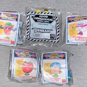 NIP McDonald’s Food FUNdamentals Happy Meal 5pc Complete Set - Anthropomorphic