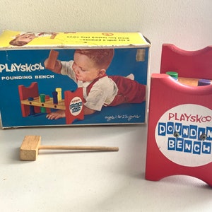 1960s Playskool Pounding Bench (no.125) w/Original Box
