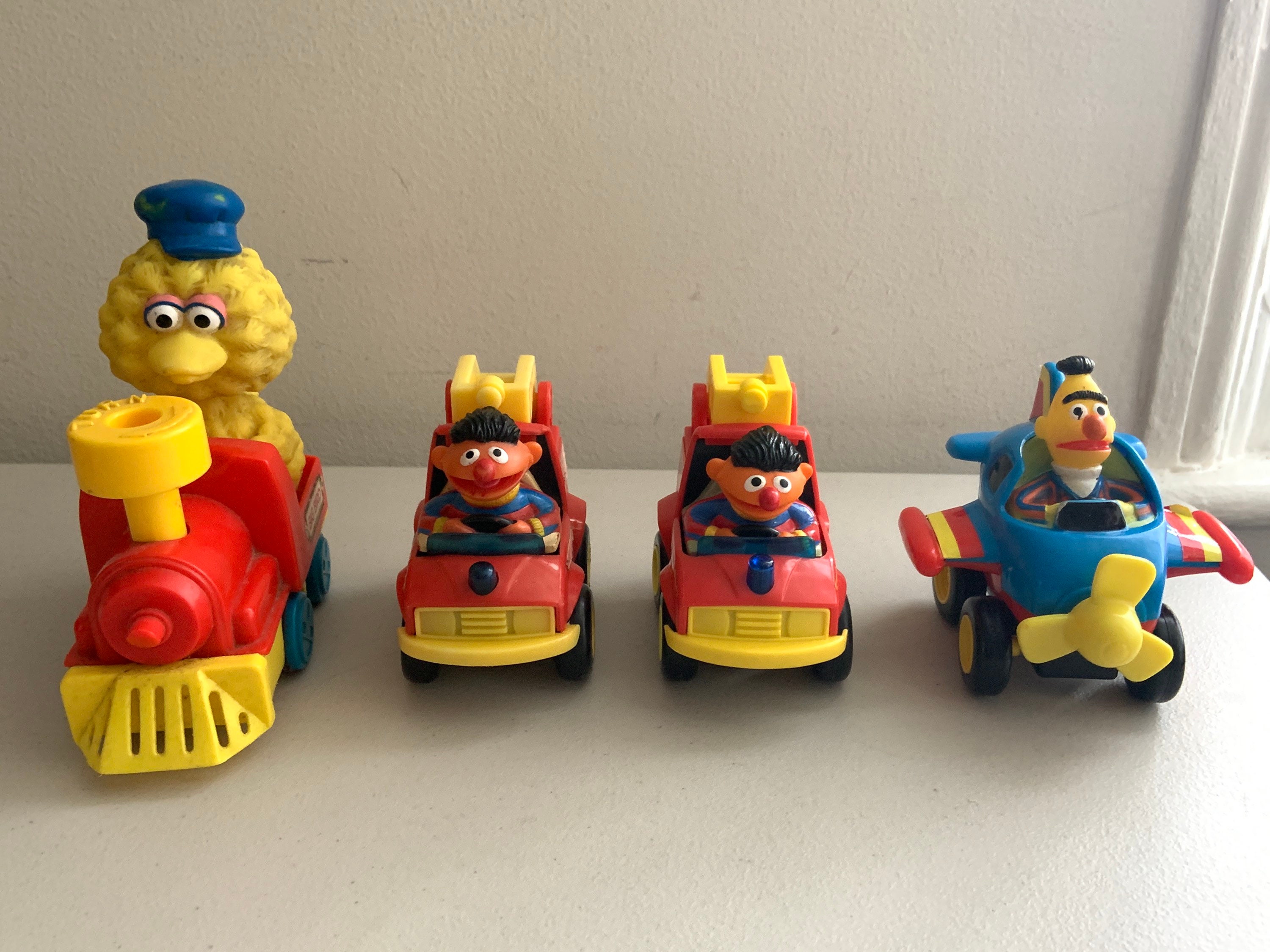 Push & Pull Toys Illco Tyco Sesame Street 11 Vintage Vehicle Lot Big