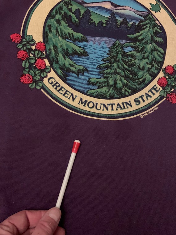 1990s Purple Vermont Green Mountain State Cropped… - image 6