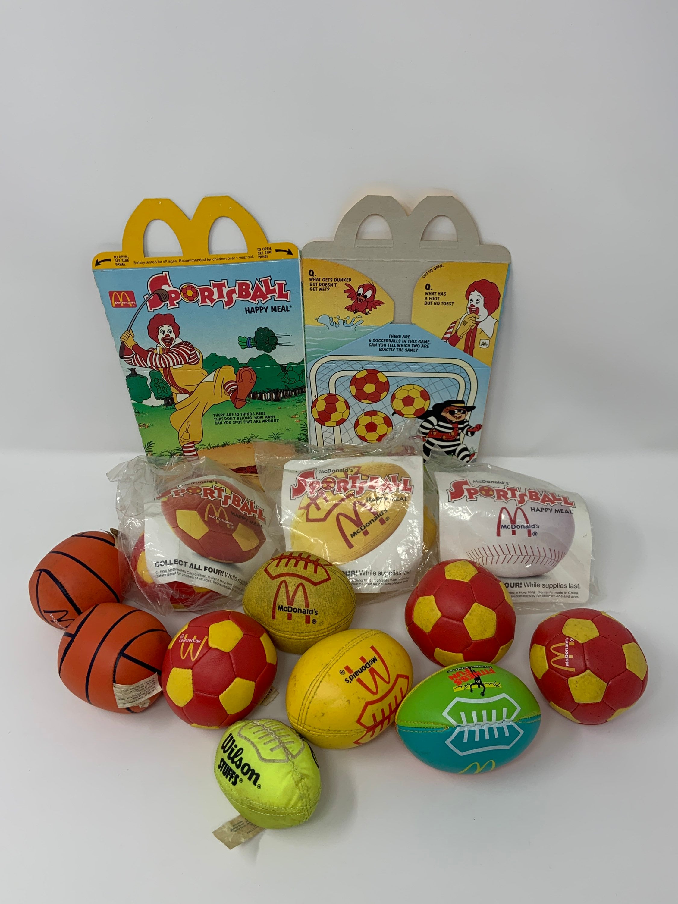1990 Mcdonalds Sportsball Happy Meal Box and Balls Complete Etsy