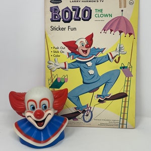 Bozo The Clown Lot - Whitman Sticker Fun Book Vinyl Bank