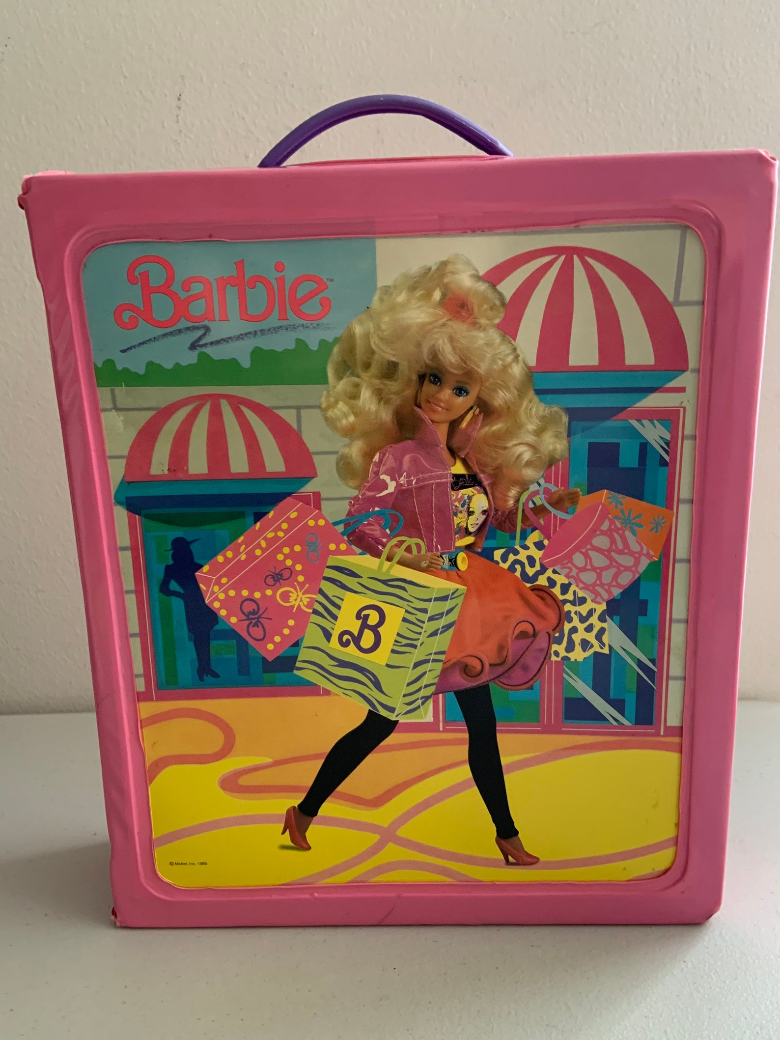 1989 Barbie Fashion Doll Carrying Case / 12.75 x 10.5 x 3 Etsy