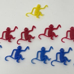 Lot of 10 Hanging Monkeys - 1960s Nabisco Wheat Honey Cereal Prizes