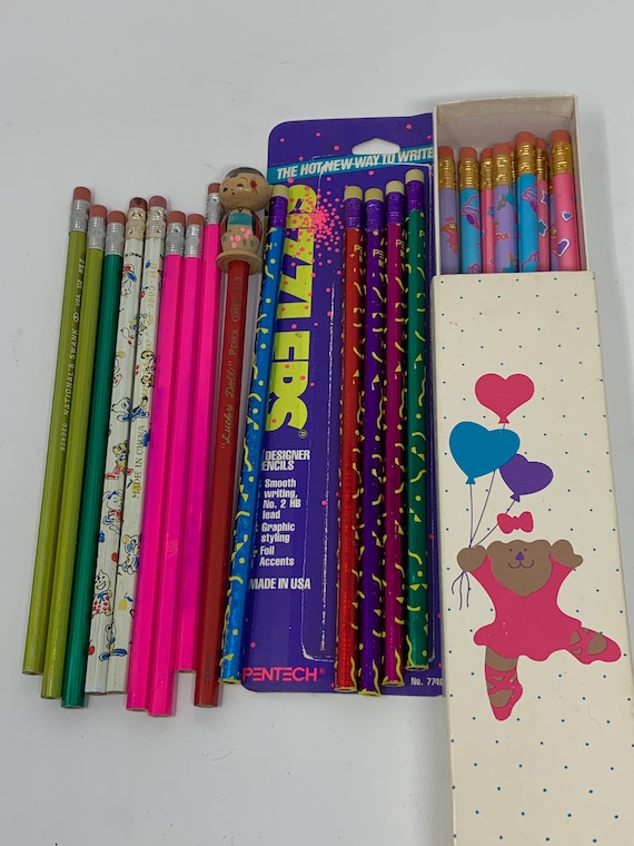 NOS Vintage Pencil Lot - 23 Pc / Unsharpened Pentech Sizzlers and
