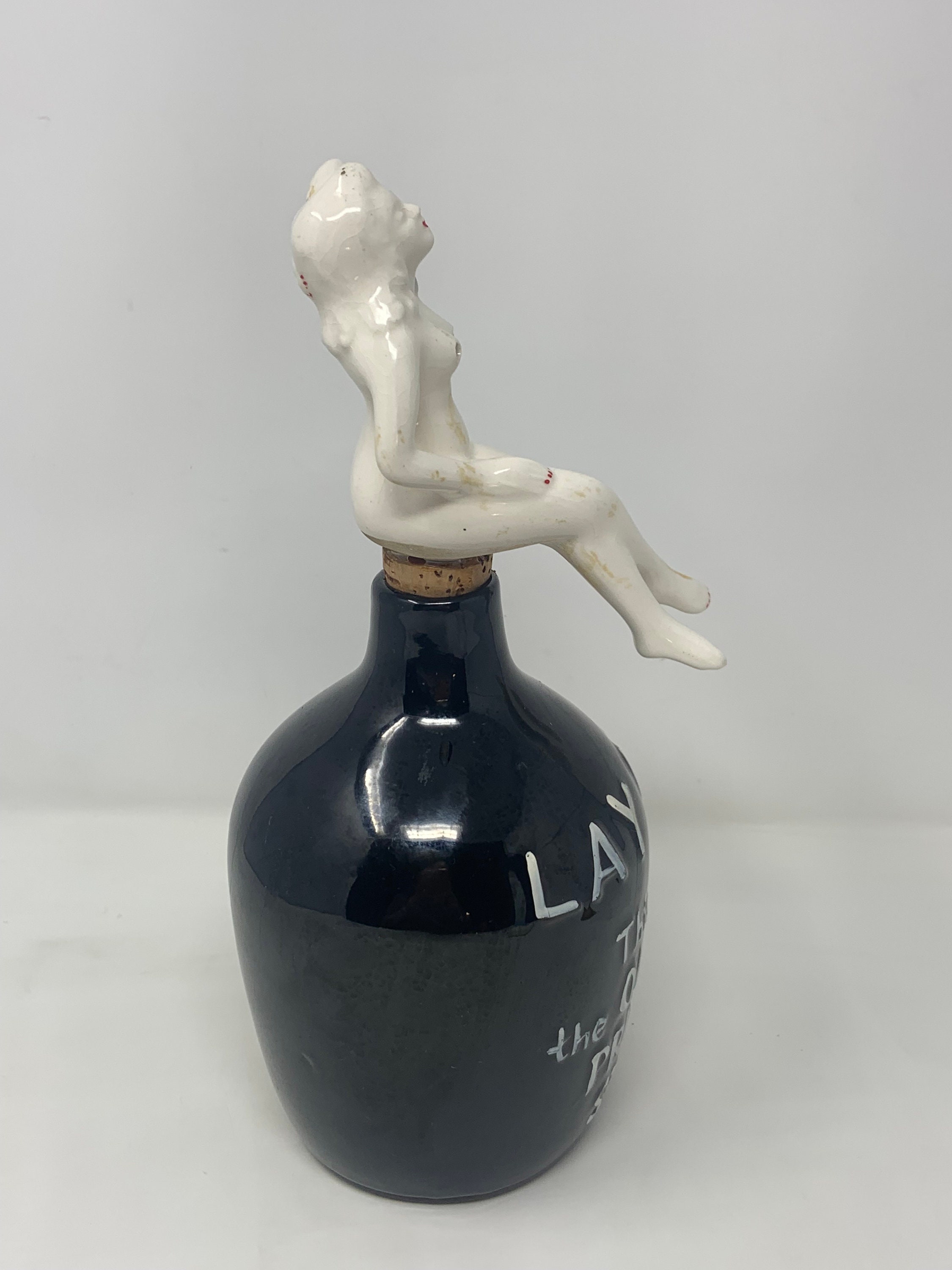 希少品！70's〜アメリカアンティーク　女性の裸体デザイン小物入れ容器　USA Vintage Naked Lady “lay off This is the Old Man's Private
