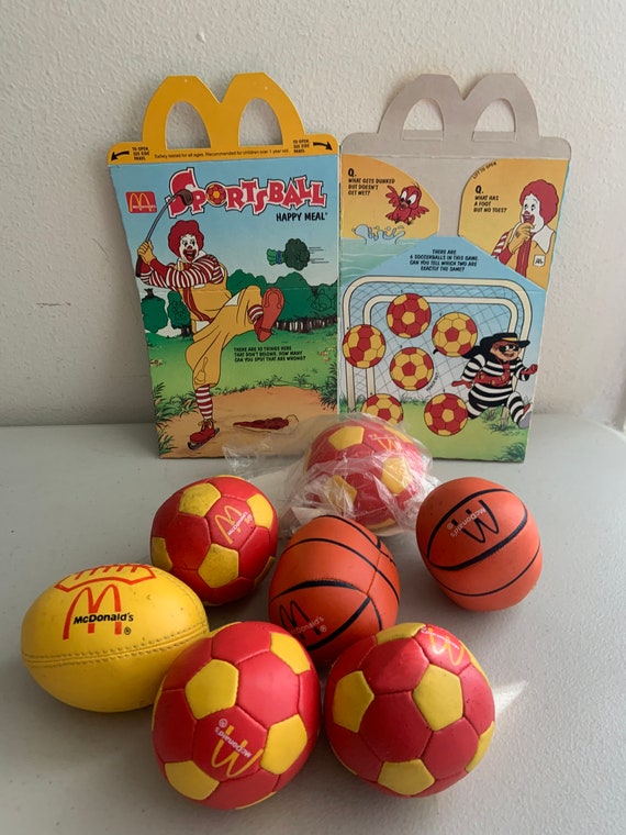 1990 Mcdonalds Sportsball Happy Meal Box and Balls Etsy