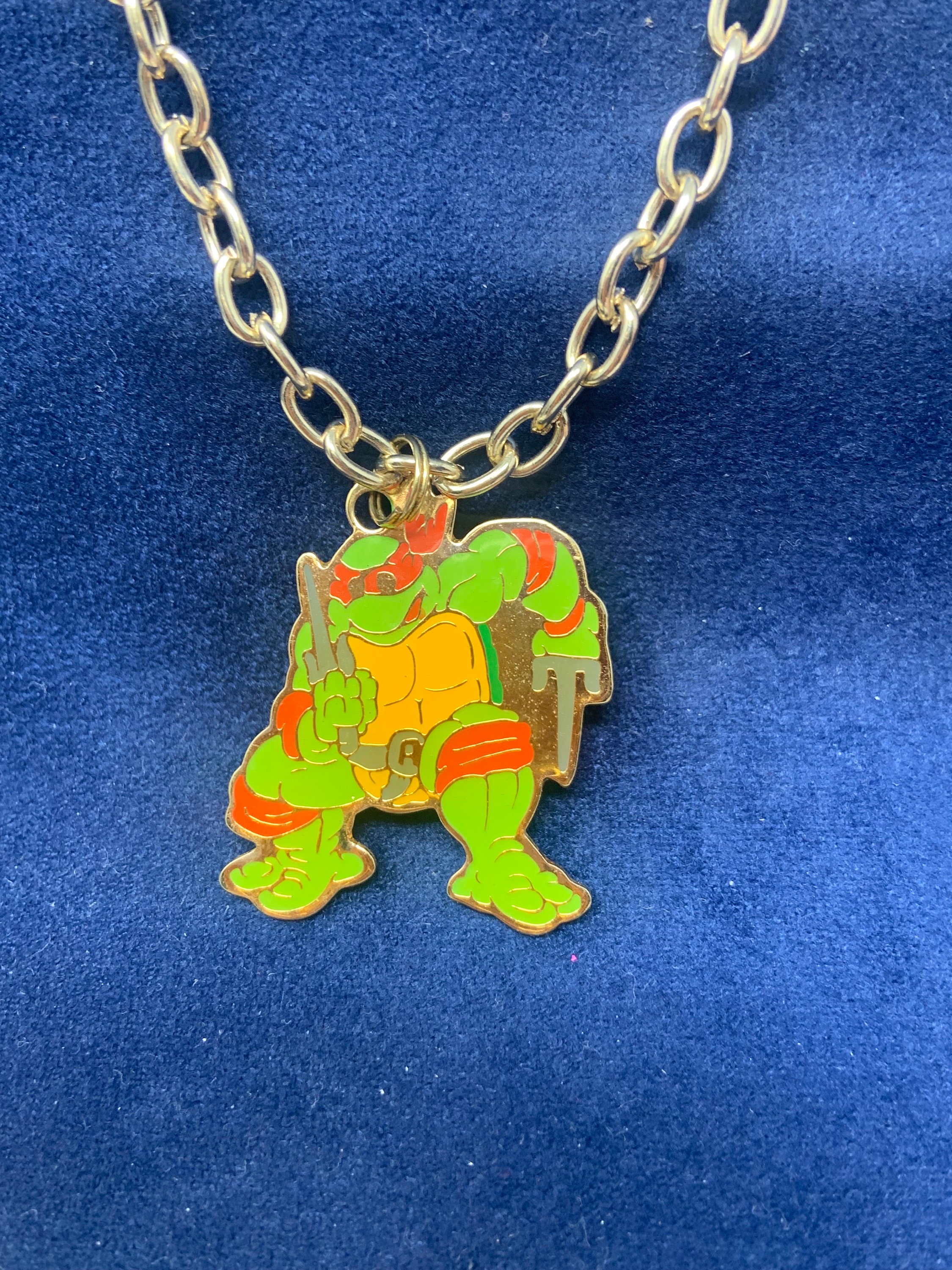 Nickelodeon Base Metal Gold Plated Teenage Mutant Ninja Turtles Leonar –  Jewelry Brands Shop