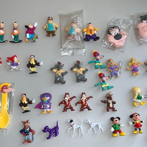 33 pc Cereal Prize Lot Disney Kellogg’s Cereal - Mickey Goofy Pluto Tailspin Duck Tales Darkwing