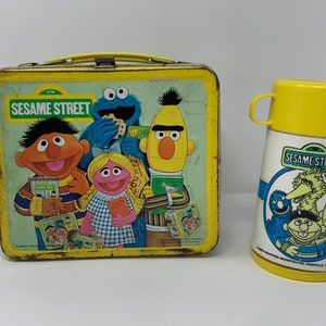 1979 Sesame Street Aladdin Metal Lunch Box + Thermos