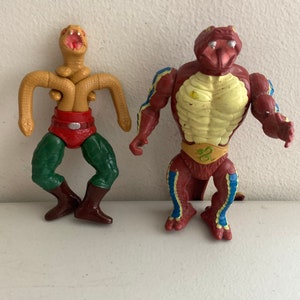 1985 Rattlor & King Hiss Action Figures - He-Man MOTU / Vintage Mattel