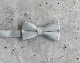 Mist Bow Tie for Wedding, Light Blue Sea Glass Neck Tie Groomsmen and Ring Bearer Bow Tie