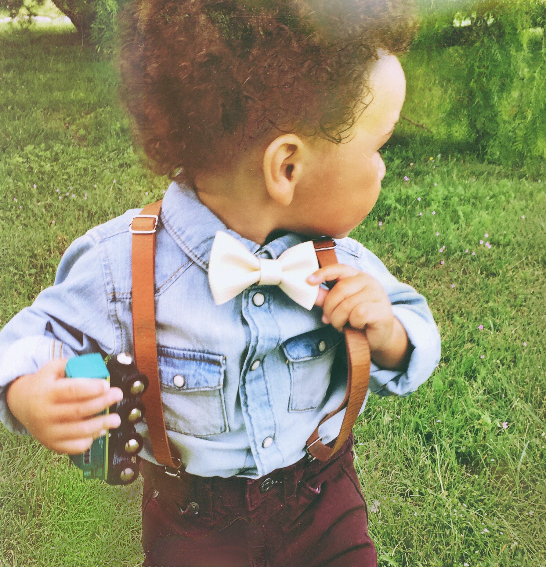 Ring Bearer wedding outfits Leather Like for Kids Ages 2 mos to 17 Years By London Jae Apparel Skinny Suspenders for Kids