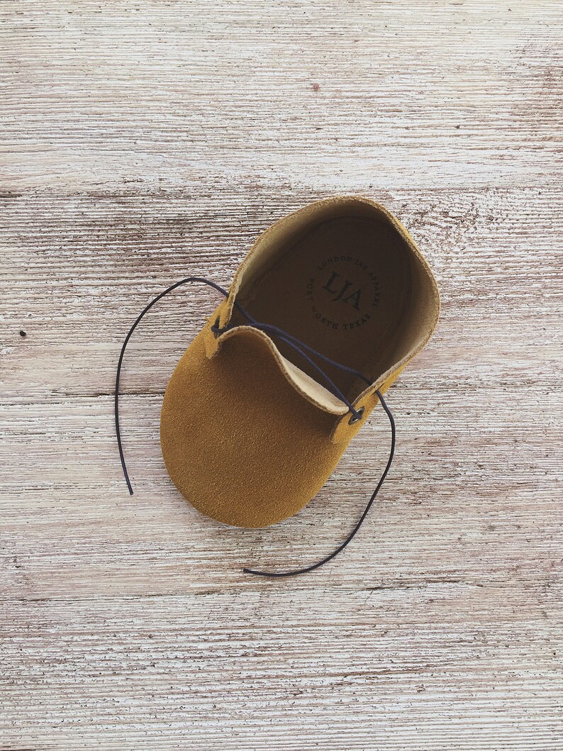 Mustard Oxford Shoes Baby Leather Toddler Shoes Gold Baby Etsy