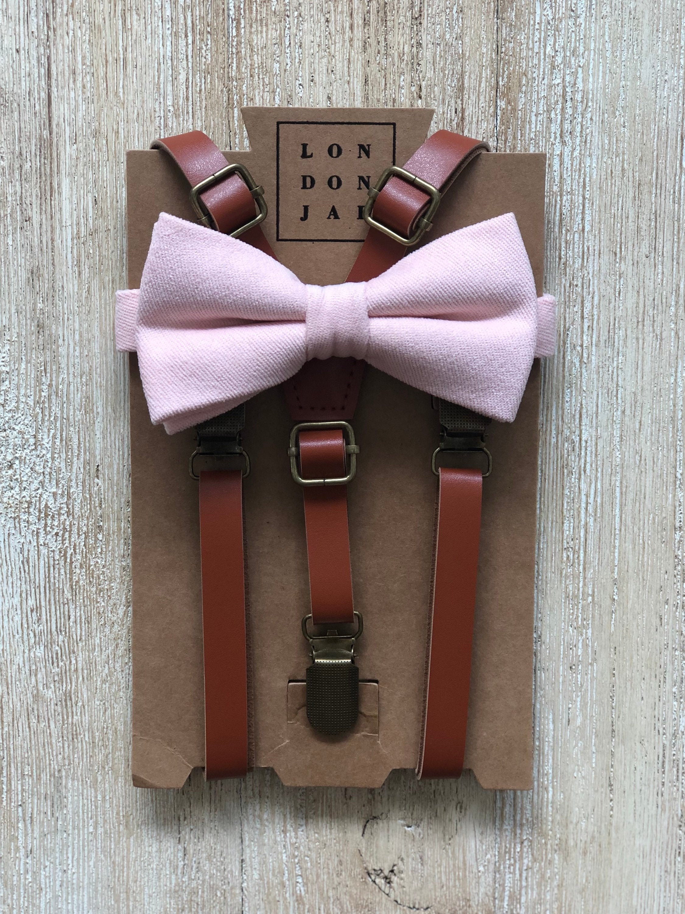 toddler Ring Bearer, Rustic Wedding Groomsmen, beach wedding Baby Braces Marine Blue Bow tieWeathered Coffee Brown Suspender set
