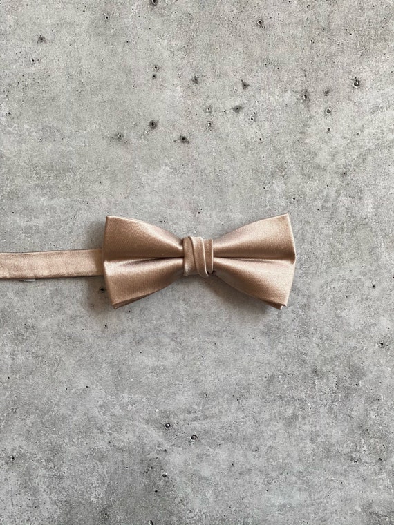 champagne coloured bow tie