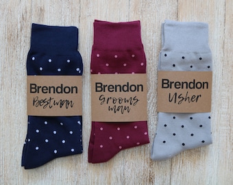 Personalized Groomsmen socks for your Groomsmen Proposal, Groomsmen Gift Box, Custom Socks, Sock Label, Groom Socks, Wedding Socks