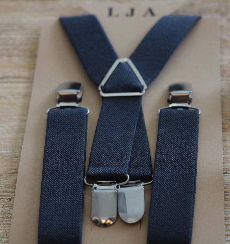 Groomsmen suspenders Blush pink bow tie charcoal suspender set Etsy