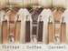 Brown Wedding Suspenders with silver or brass clips and faux leather - Rustic wedding outfits for Groomsmen and Ring bearers 