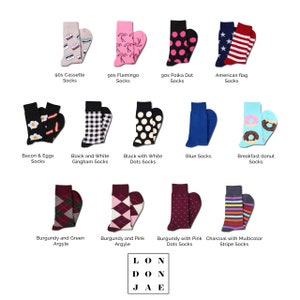 Personalized Groomsmen sock label for Groomsmen Proposal, Custom Sock Label, Groom Sock label, Wedding Sock label Polka dots, Argyle image 8