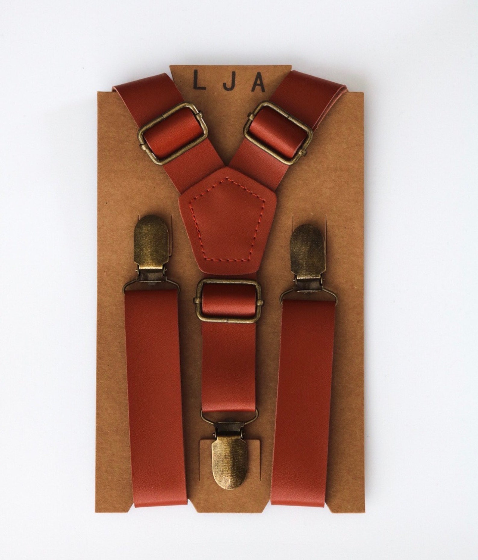 Rustic Wedding Suspenders Groomsmen Brown Leather Suspenders Etsy