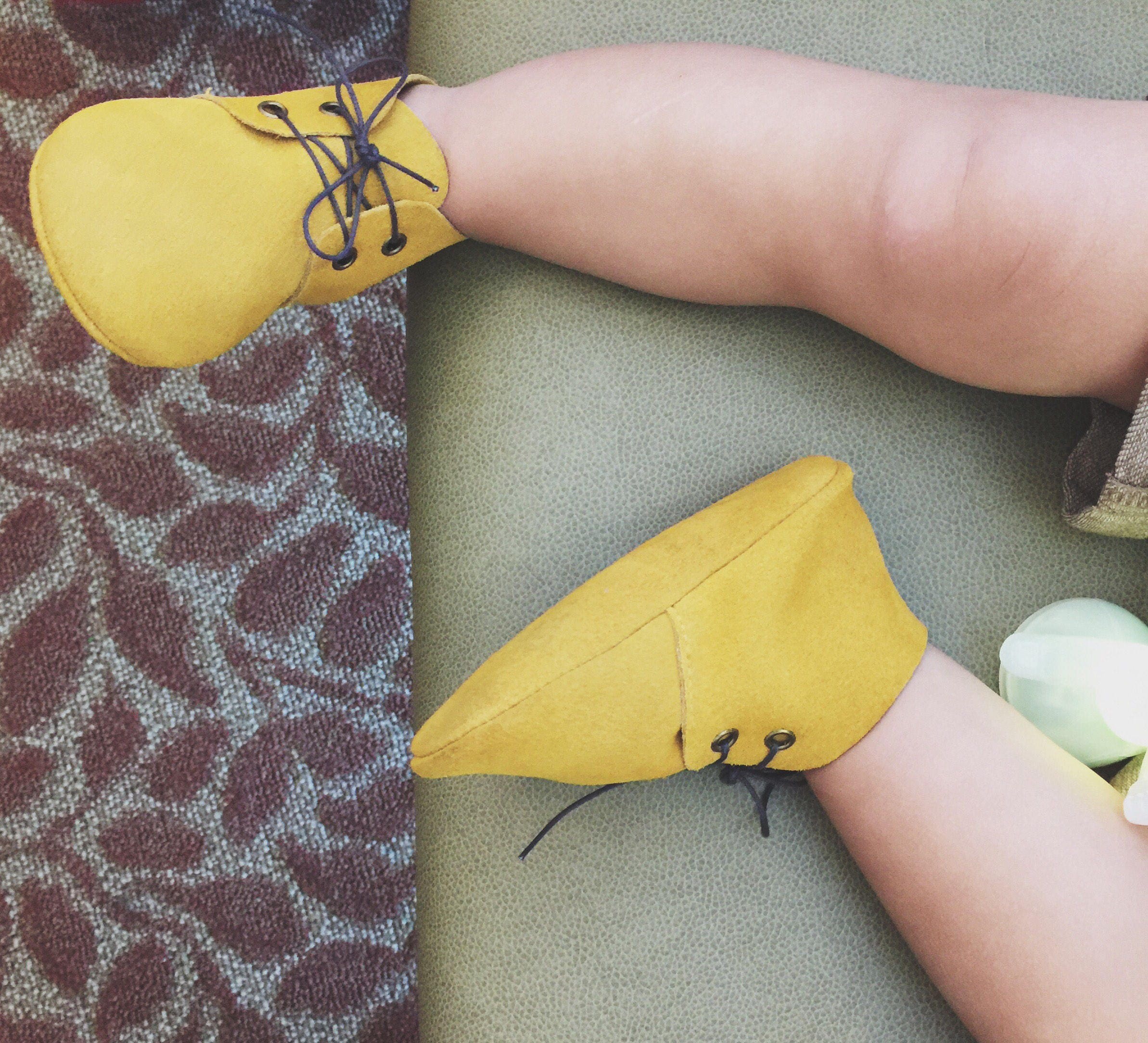 Mustard Oxford Shoes Baby Leather Toddler Shoes Gold Baby Etsy
