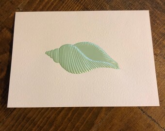 Seashells Pattern Notecard Box Set of 8
