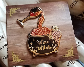 Wine Witch Enamel Pin - Collab with The Pickety Witch