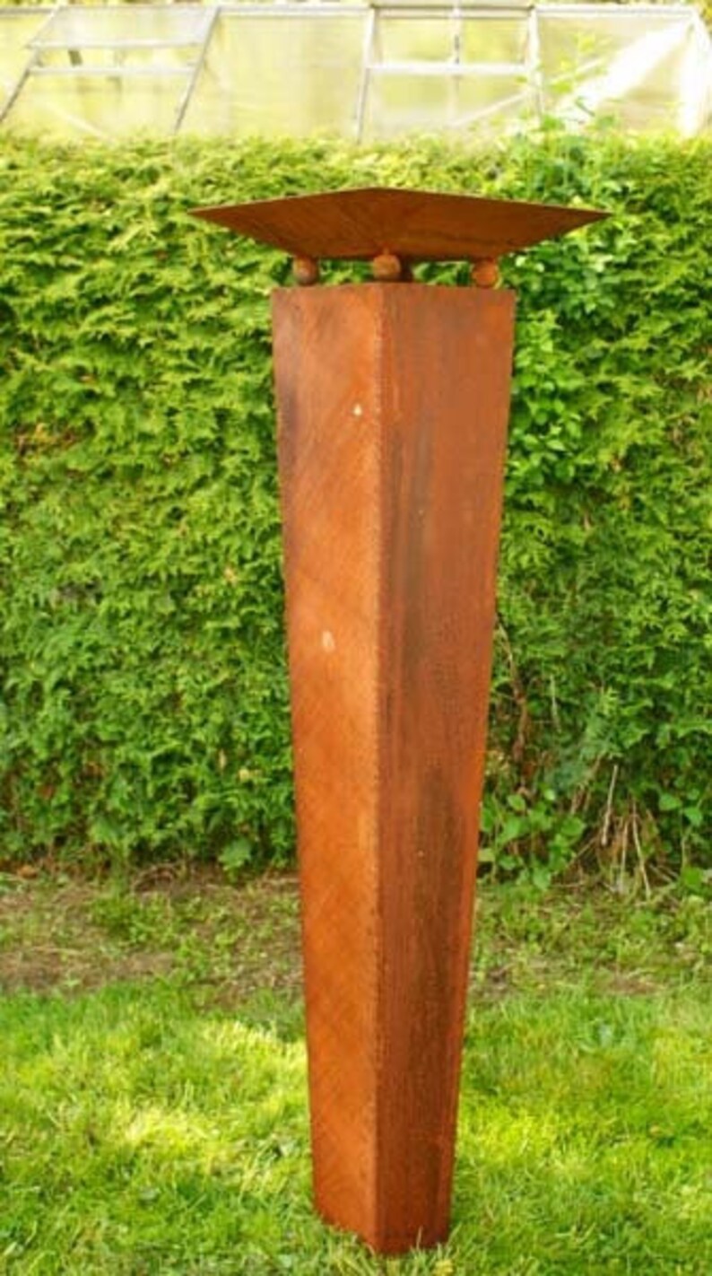 Rost Saule Konisch 125 Cm Ohne Risse Mit Schale Etsy