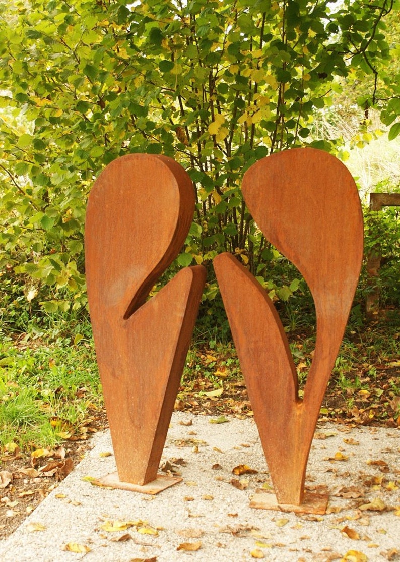 Rost Saulen Aus 2 Teilen Modern Mann Frau Etsy